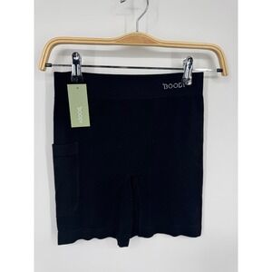 NWT Boody Seamfree Undershort Women's Medium Black Stretchy Pocket 6" inseam
